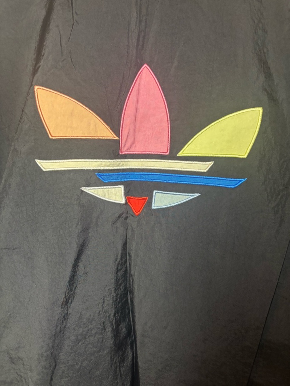 Adidas Originals Adicolor Shattered Trefoil Track Windbreaker with Multicolor, L - Picture 4 of 9
